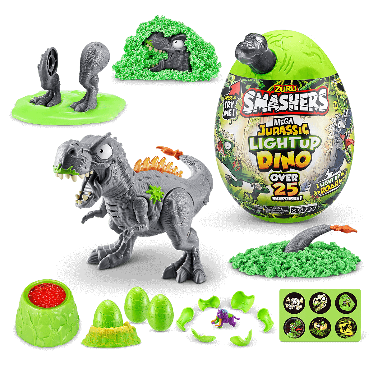 Smashers Mega Jurassic Light Up Dino Egg